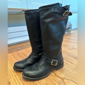 Frye Veronica slouch extended wide calf boots 9.5B black